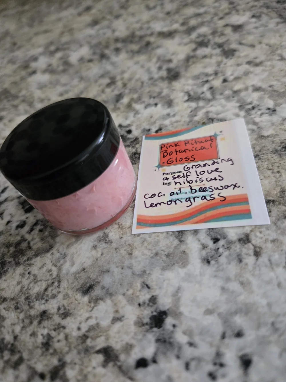 4/$15 Pink Ritual Botanical Lip Gloss -  20ml All Natural Makeup